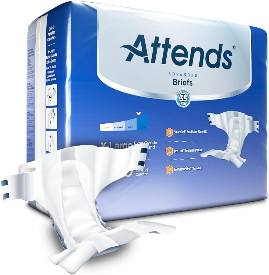 XL Unisex Adult Incontinence Briefs 20 Count Pack of 3 Y690216