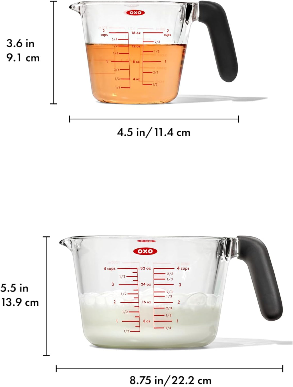 2-Cup and 4-Cup Glass Measuring Cup Set B91684