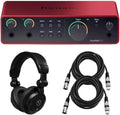 2x2 USB Audio Interface Bundle with Headphones and 2 XLR Cables S218079