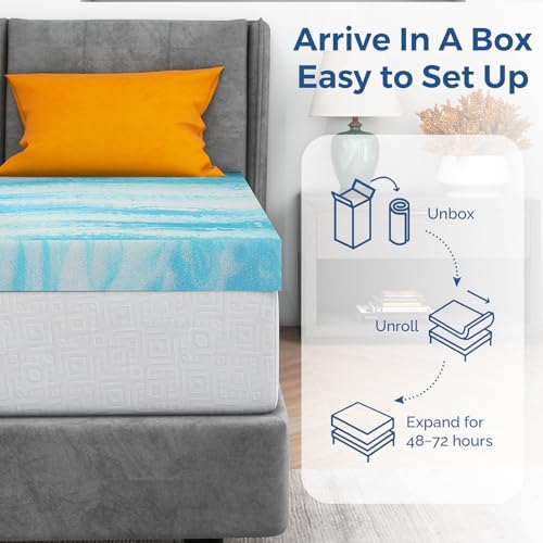 3 Inch Gel Memory Foam Queen Mattress Topper C83957
