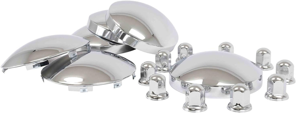 Steel Chrome Hub Caps and Lug Nut Covers D2449