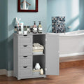 Grey Wooden Storage Cabinet with 4 Drawers T9943
