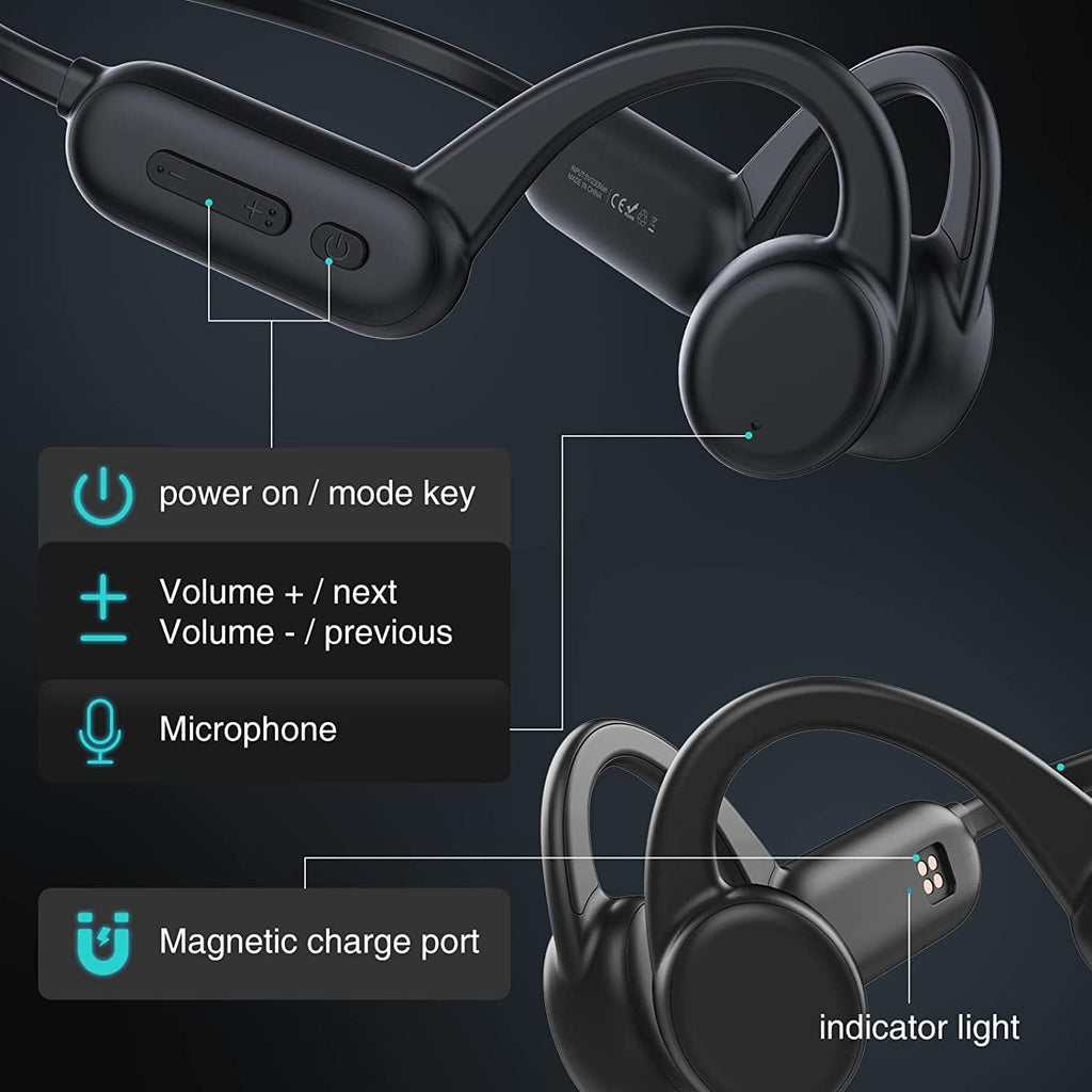 Open Ear Sports Headset with 8G Memory Pack of 2 S3437