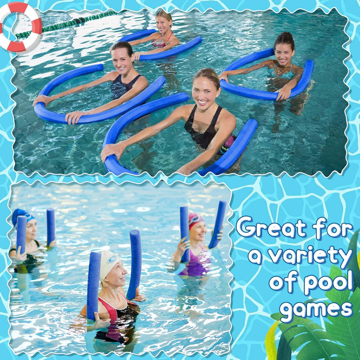 8 pieces Jumbo Swimming Pool Noodle Foam 55 Inch x 3.5 Inch Blue G497