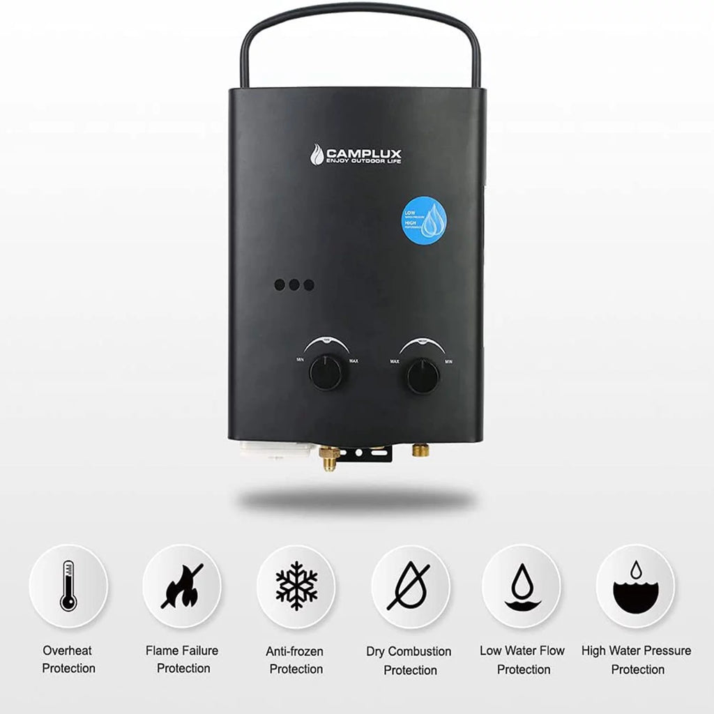 Outdoor Portable Propane Tankless Water Heater Black J7800