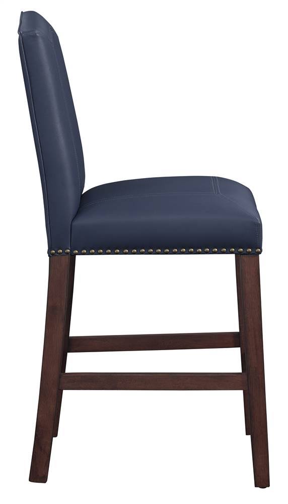 Navy Bonded Leather Counter Stool T676