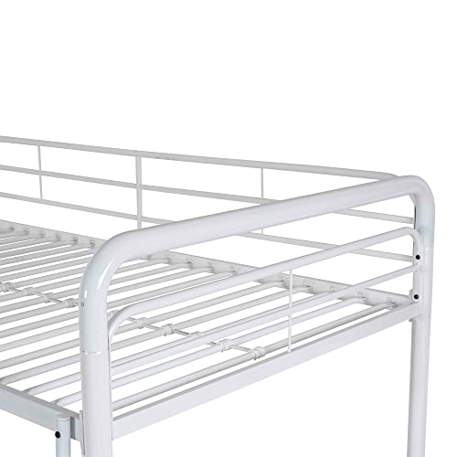 Twin Over Twin Metal Bunk Bed in Black J8783