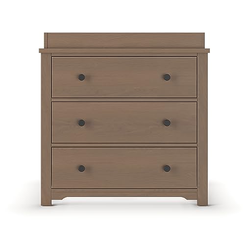 3 Drawer Dresser with Removable Changing Table Topper (Cool Gray) N605