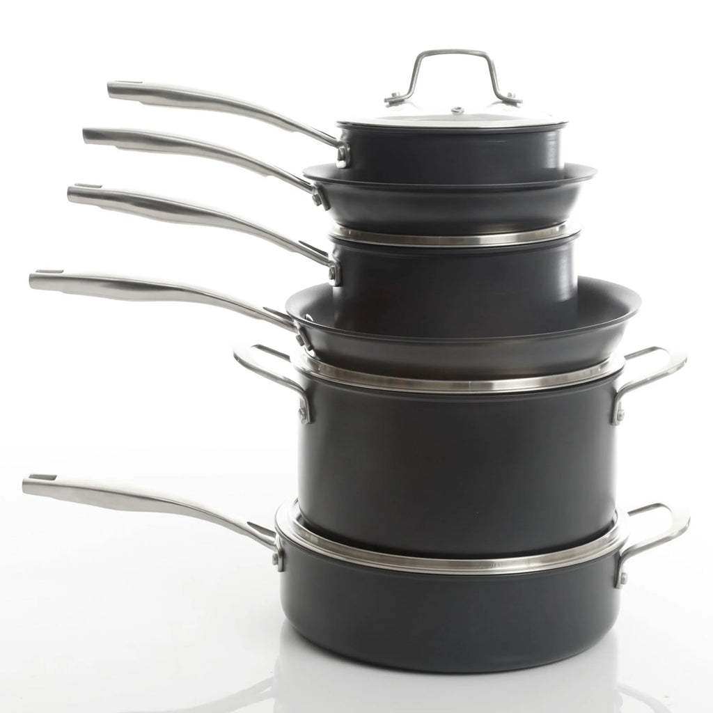 10-Piece Hard Anodized Cookware Pots and Pans Set C18519