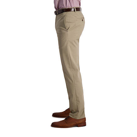 Men's Iron Free Premium Khaki Straight-Fit Flat Front Casual Pant C502