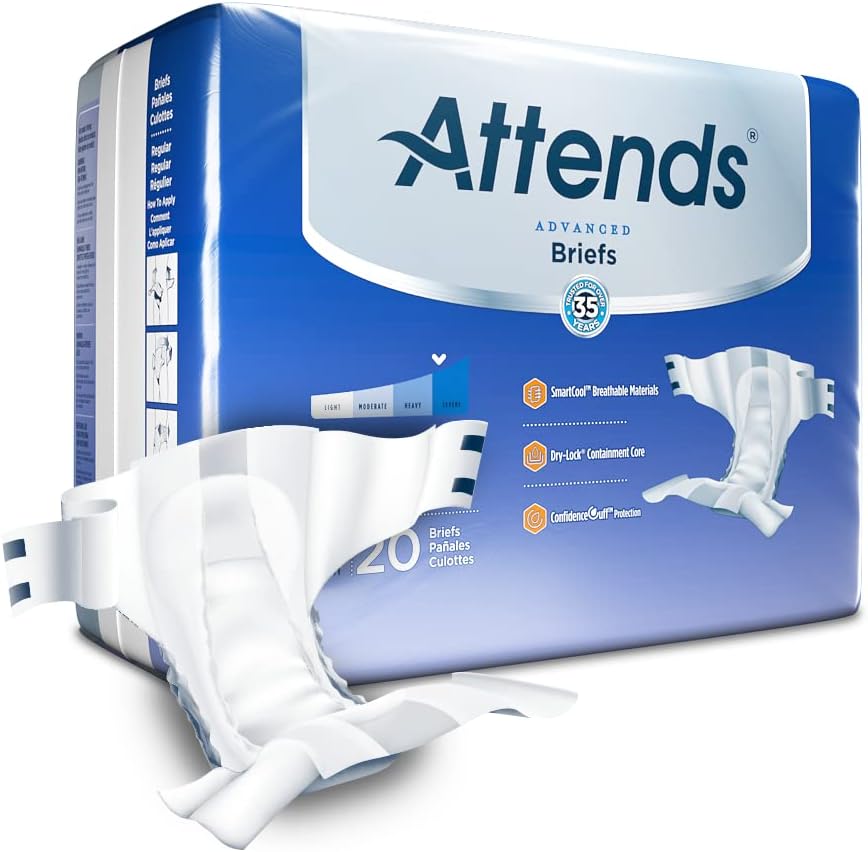 XL Unisex Adult Incontinence Briefs 20 Count Pack of 3 Y690216
