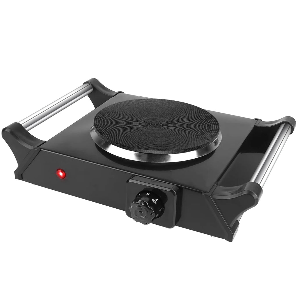 Electric Single Burner Portable Hot Plate with 5 Temperature Adjustments Black Z732