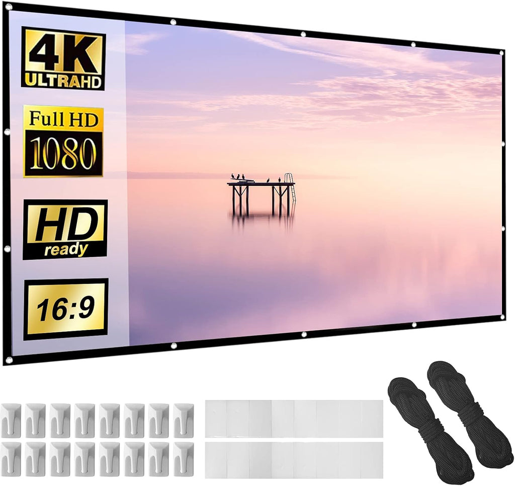 120 inch Portable Foldable Projector Screen with Carrying Bag L613