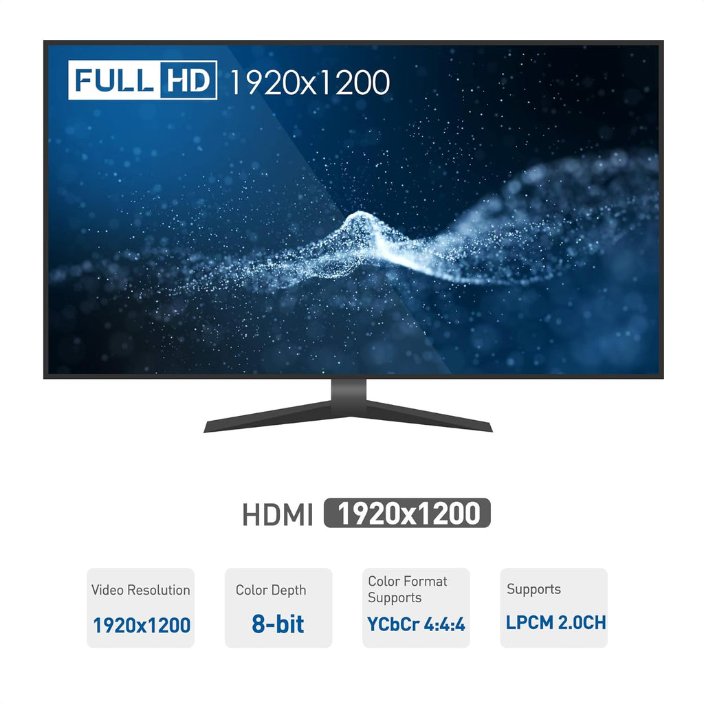 HDMI Over Ethernet Extender 1080p 60Hz up to 328 Feet O661610