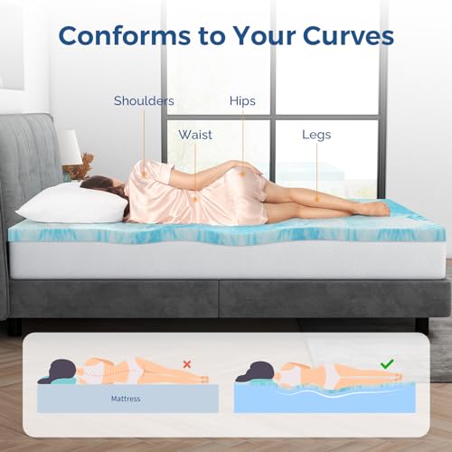 3 Inch Gel Memory Foam Queen Mattress Topper C83957