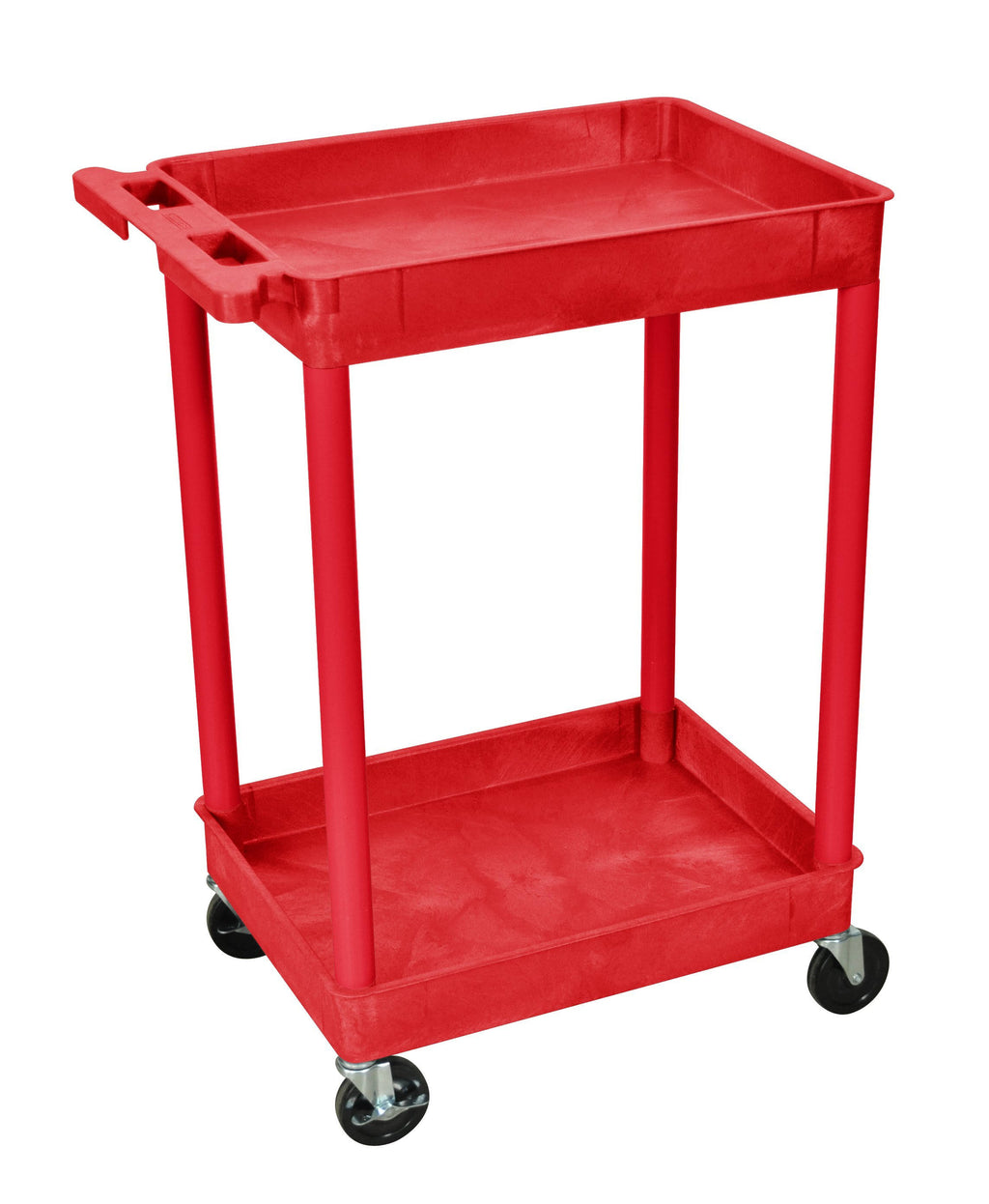 Red 2 Shelf Tub Cart Q434