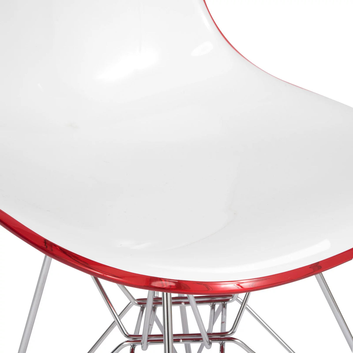White Red Set of 2 Dining Side Chair M32340