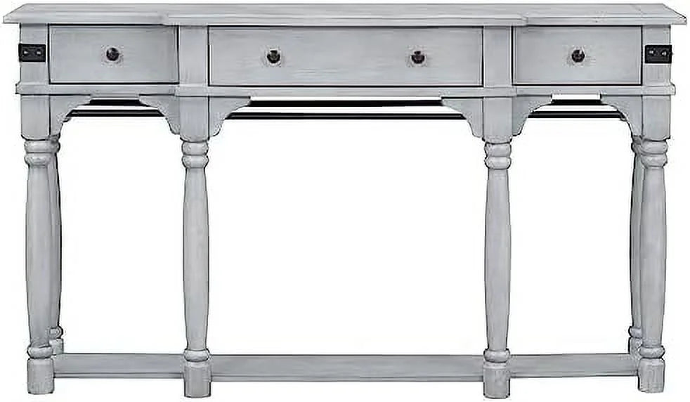 Contemporary Concrete Wood Top Console Table A78248