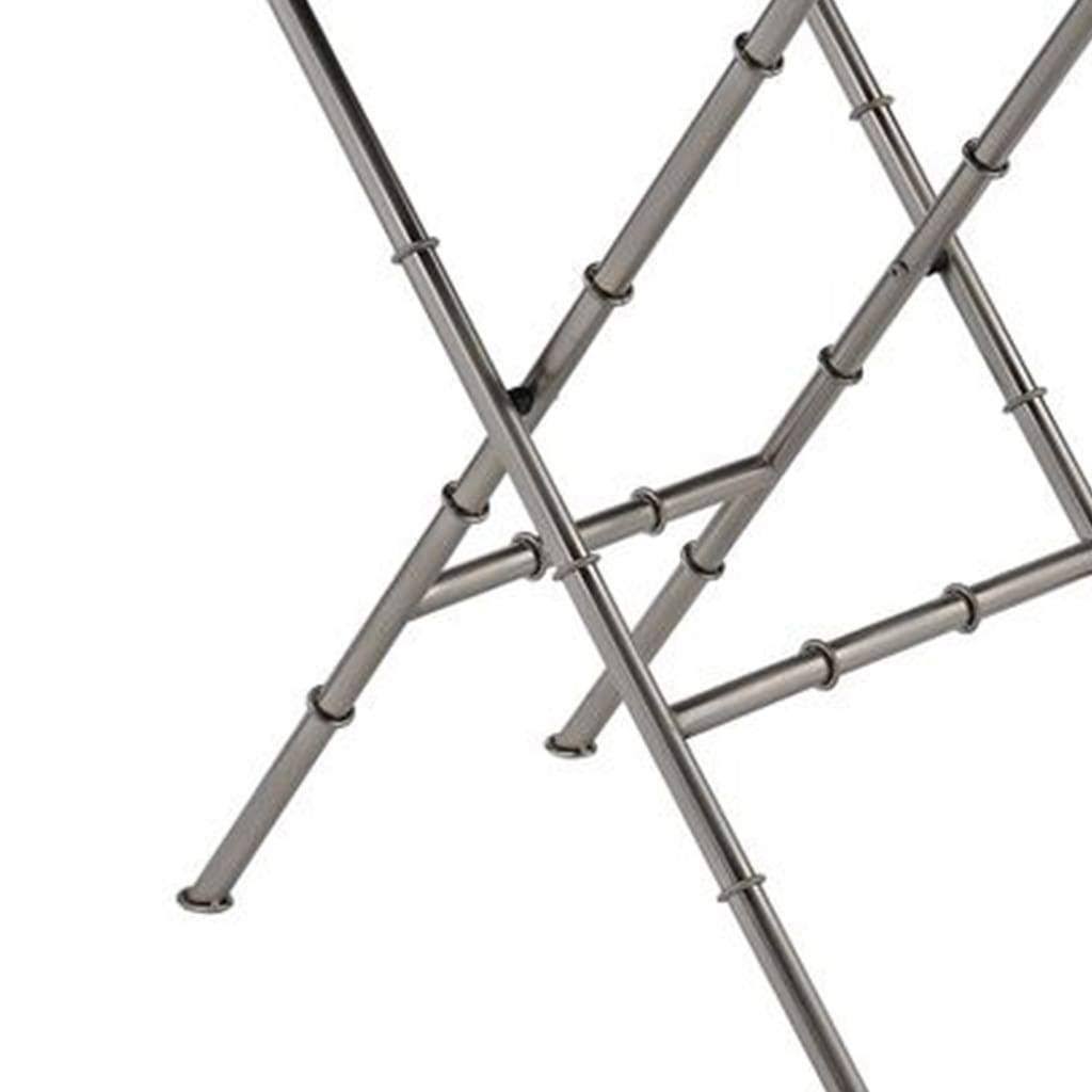 Black & Brushed Nickel Tray Table D69484