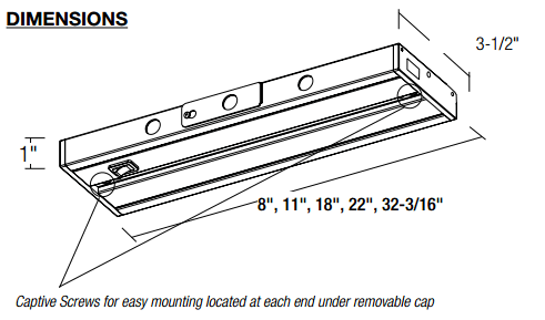 18x22 LED Undercabinet 2700K Bronze X775