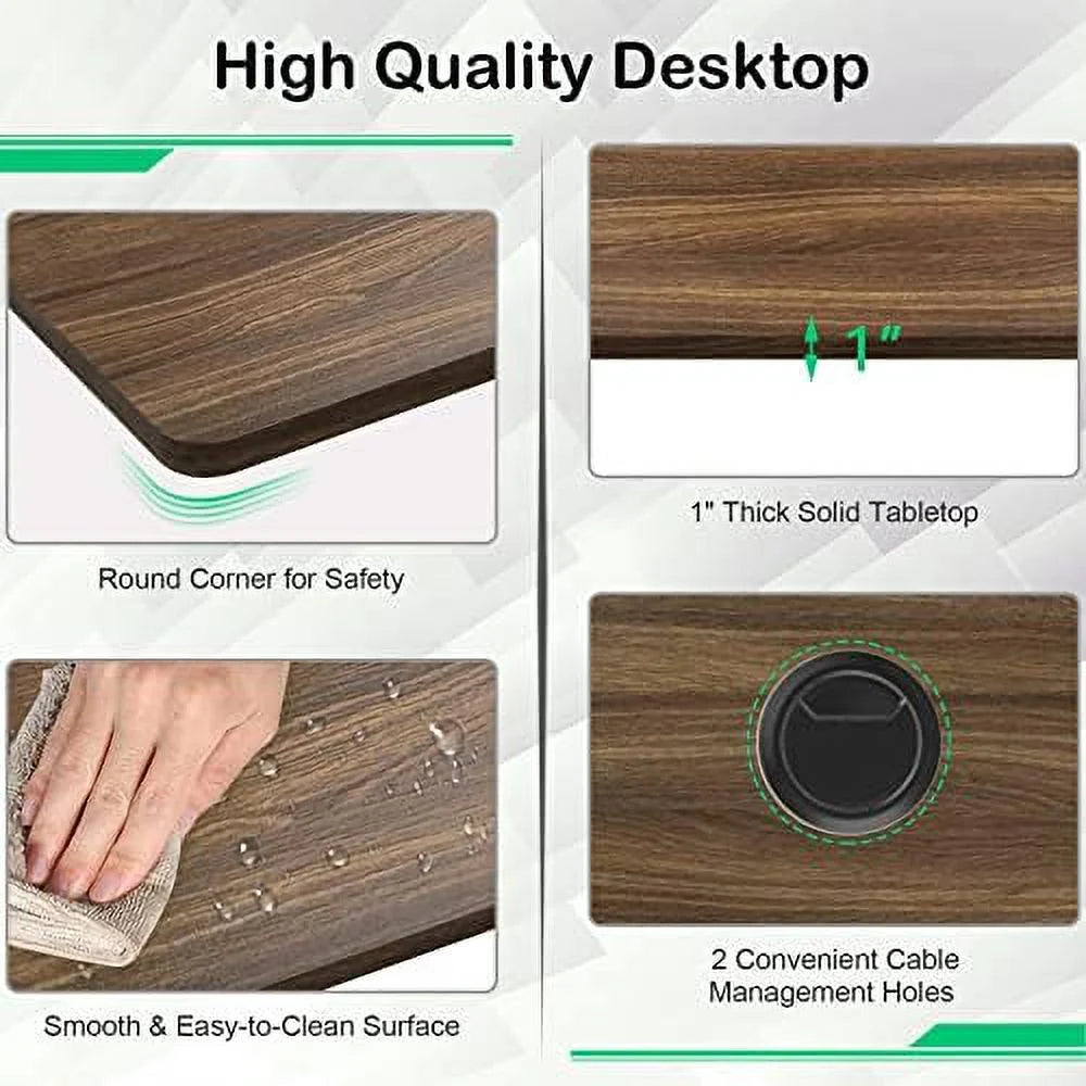 Black 48" x 30" Rectangular Wood Table Top Q754685
