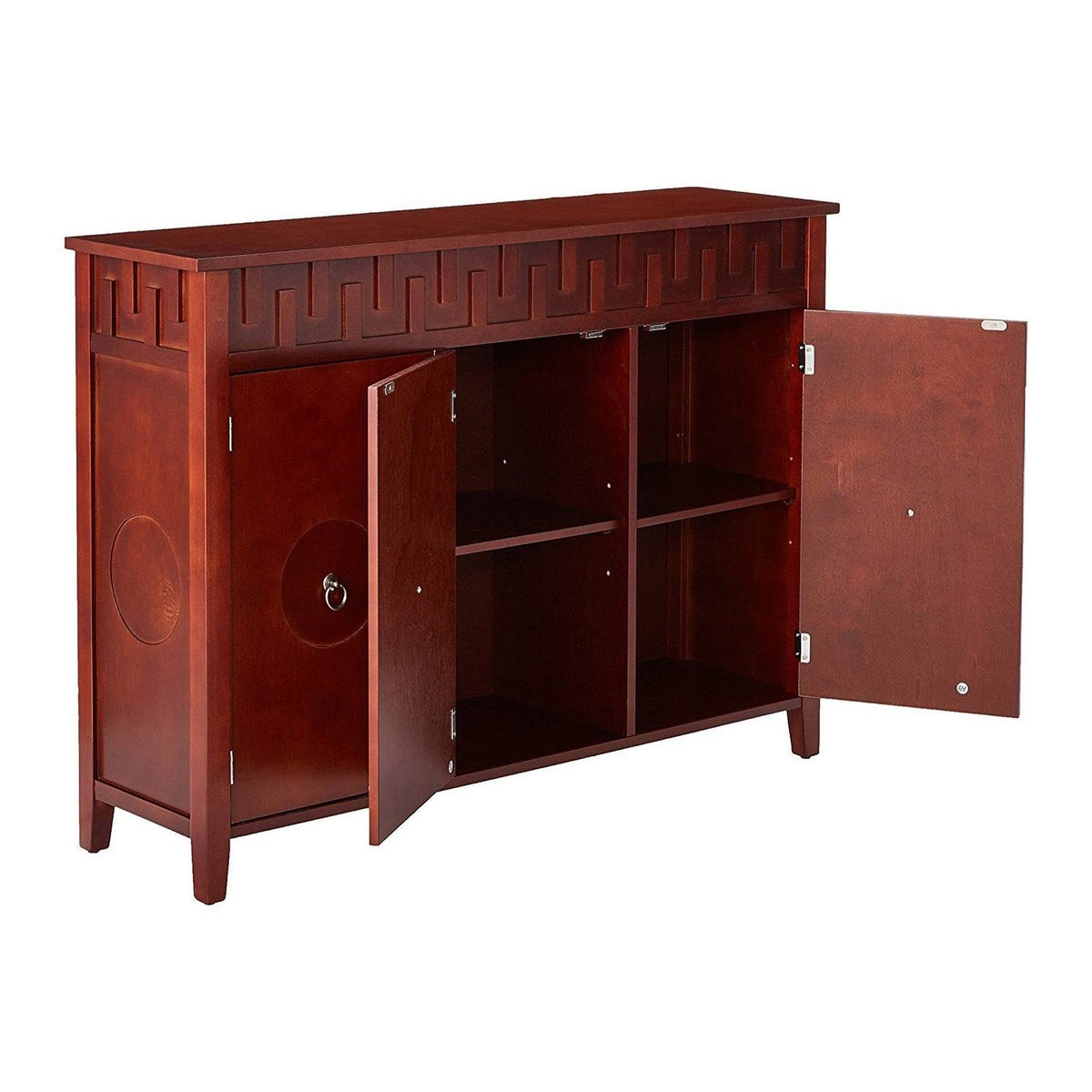 Walnut Wood Sideboard Buffet Console Table with Storage Doors I515