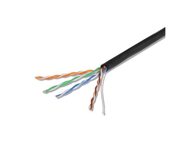 Cat5e Ethernet Cable UTP 1000ft Black Solid Bulk B823