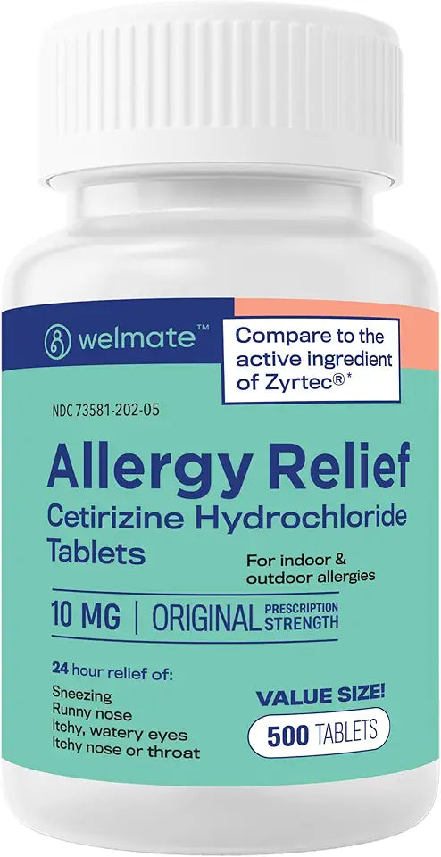 Cetirizine HCl 10 mg 500 Count Tablets G467750