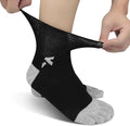 4 Pairs Seamless Loose Fit Non-Binding Cotton Crew Socks A9640