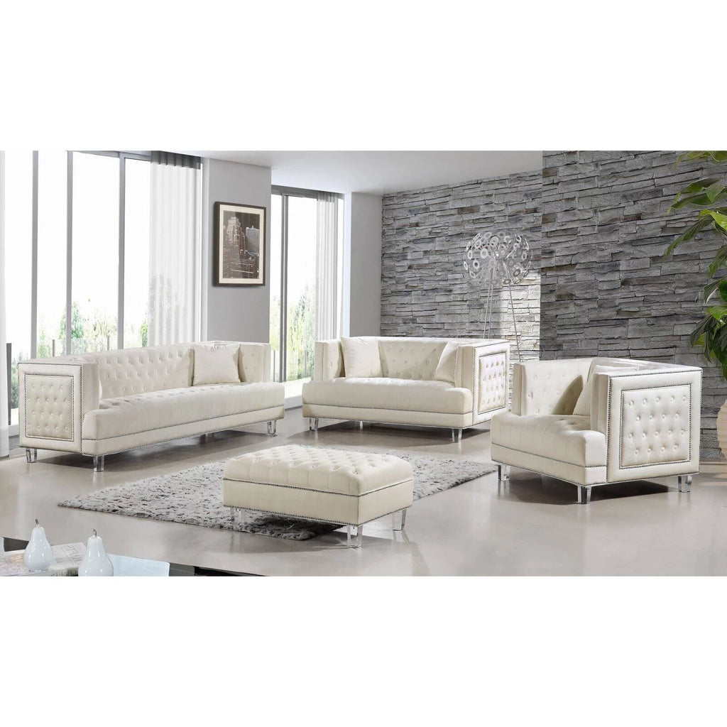 Cream Velvet Chair R619