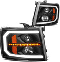 Smoke Lens LED Projector Headlights Assembly for Chevy Silverado O9902