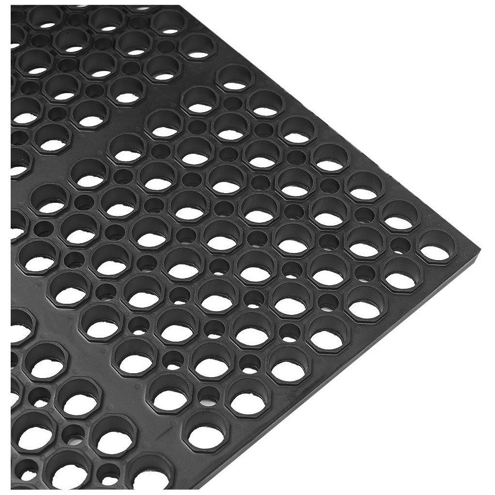 Rubber Anti-Fatigue and Anti-Slip Mat, 58.5 inch x 39 inch, Black T31786