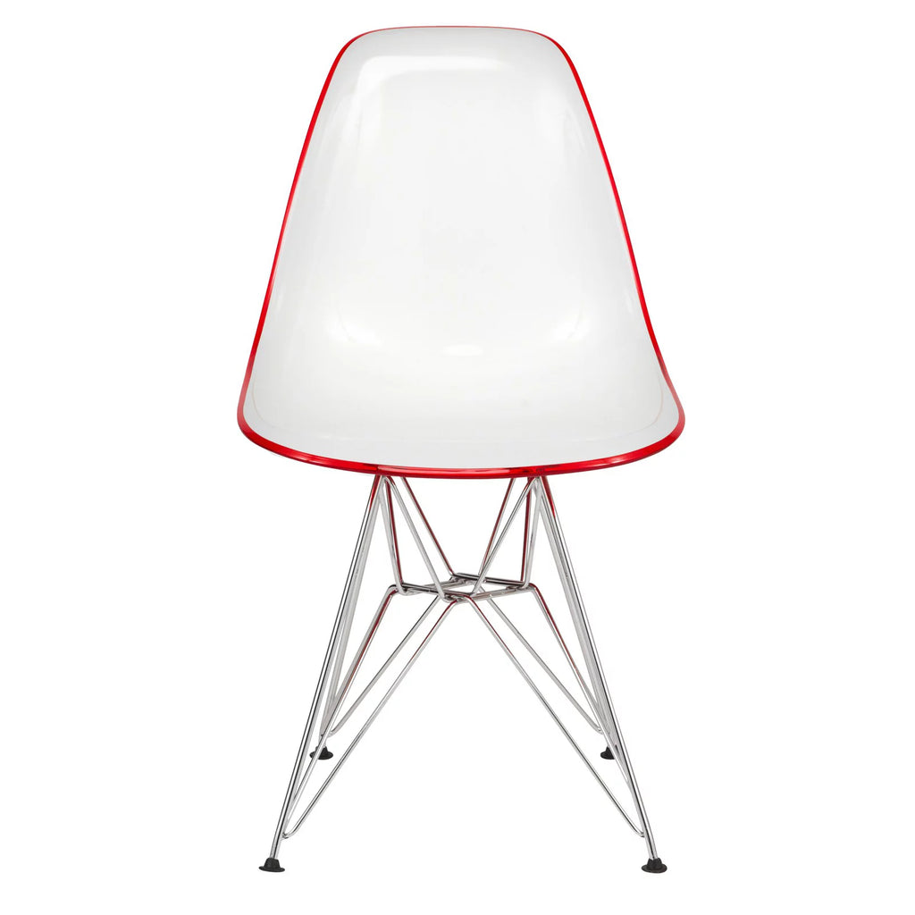 White Red Set of 2 Dining Side Chair M32340