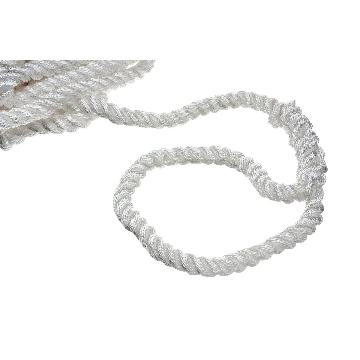 3-Strand Twisted Nylon Dock Rope, ¾-Inch x 25 Feet, White J4467