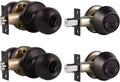 4 Pack Keyed Alike Entry Door Knob and Single Cylinder Deadbolt Lock Set in Oil Rubbed Bronze Finish K19152