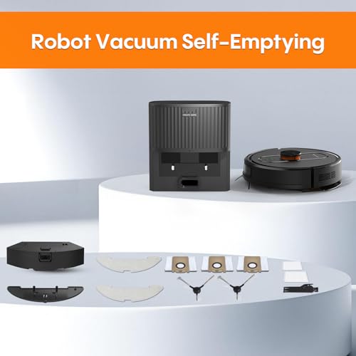 Robot Vacuum and Mop with Self-Emptying, 5000Pa, LiDAR Navigation N21427