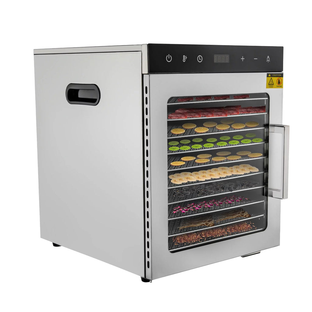 800w 30-90℃ 10 Trays Stainless Steel Food Dehydrator E854864