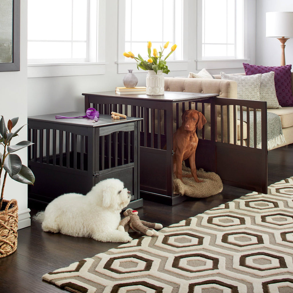 Walnut Pet Crate End Table J267434