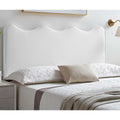 White Velvet Upholstered King California King Headboard M30483