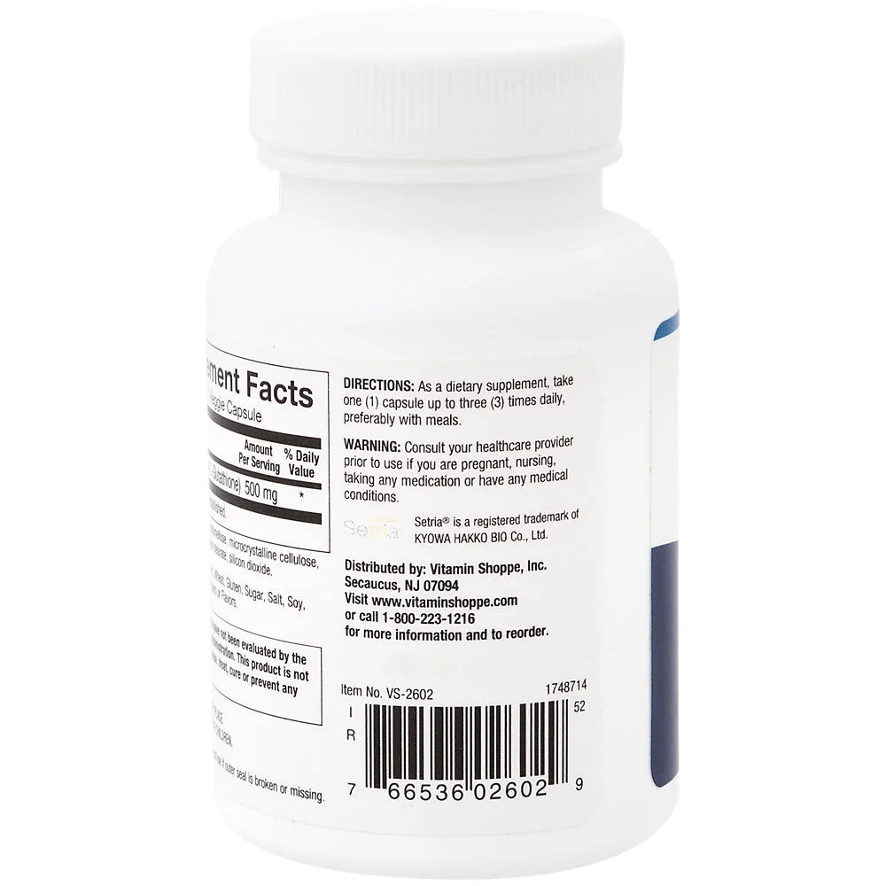 Reduced Glutathione 500MG Antioxidant Supplement 60 Capsules Z4994