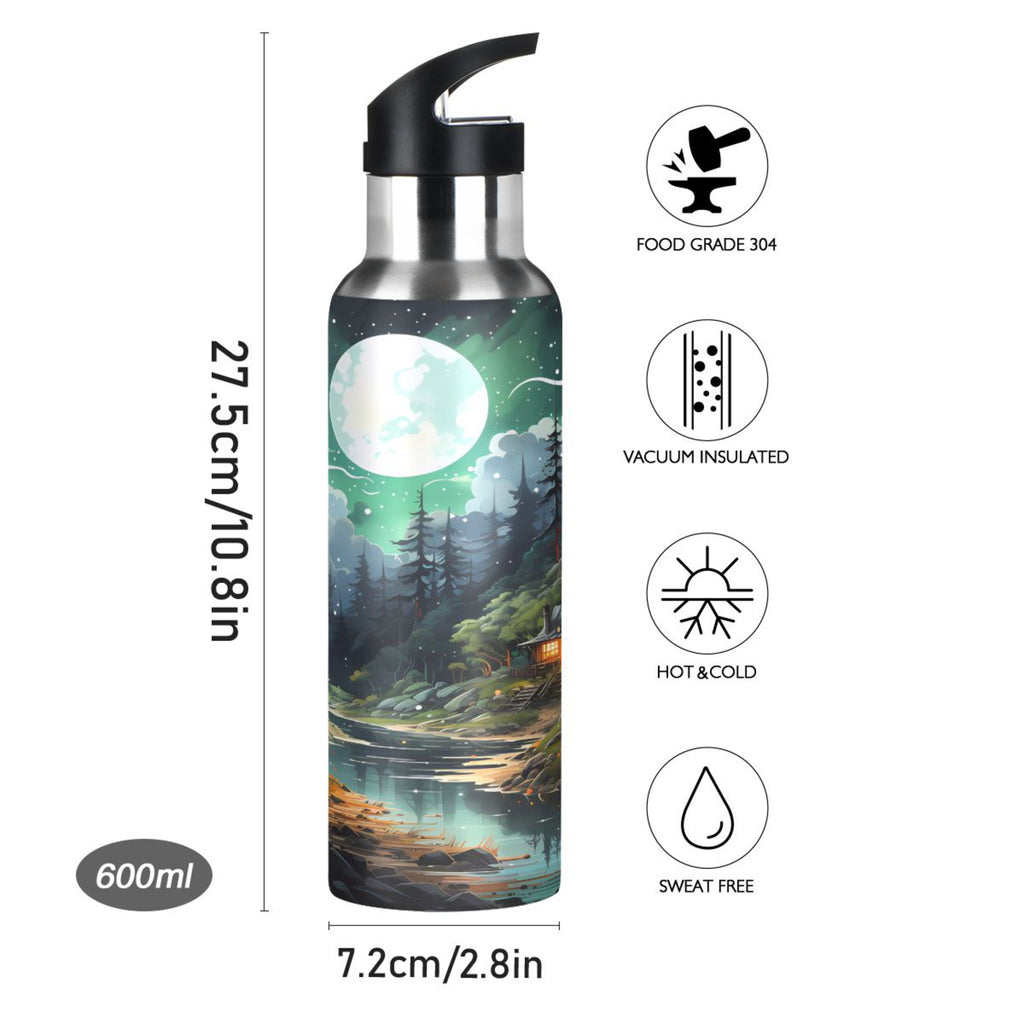 Stainless Steel Insulated Water Bottle with Straw Lid C133