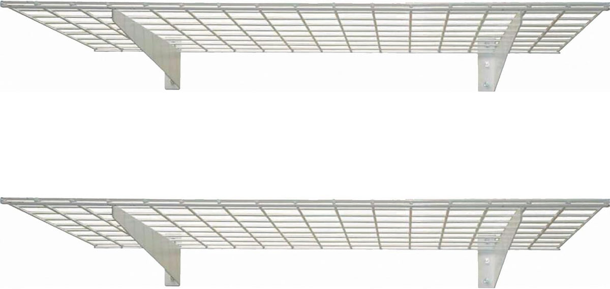 White Garage Wall Shelf Storage (Pack of 2) T9809