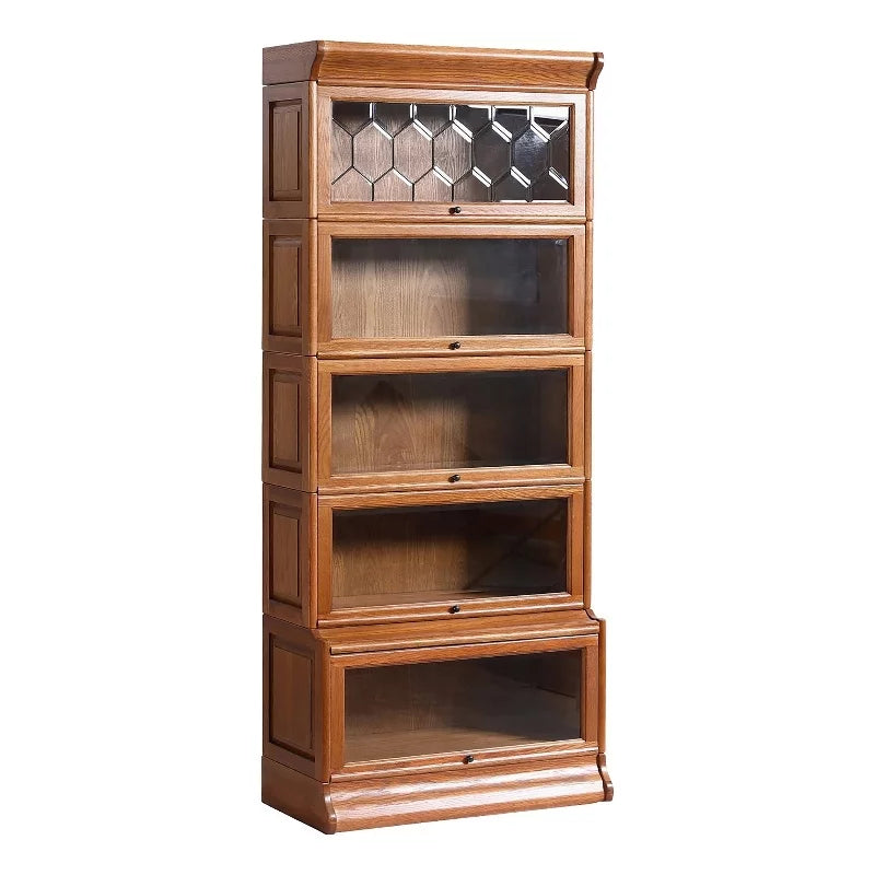5-Stack Wood Barrister Bookcase in Cherry H111