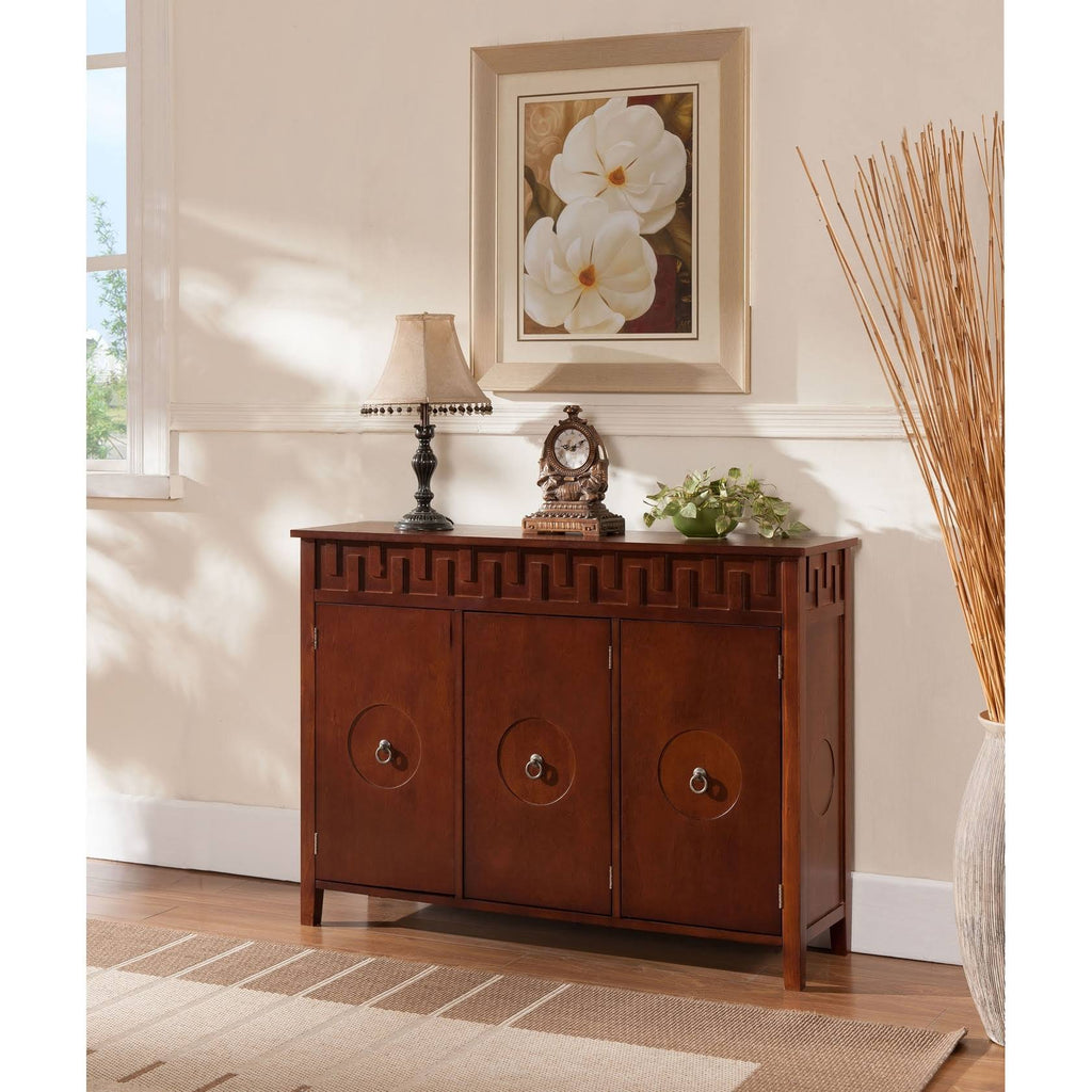 Walnut Wood Sideboard Buffet Console Table with Storage Doors I515
