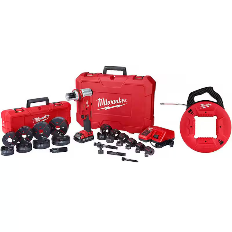 Cordless Knockout Tool Kit with Die Set & Fish Tape A82218