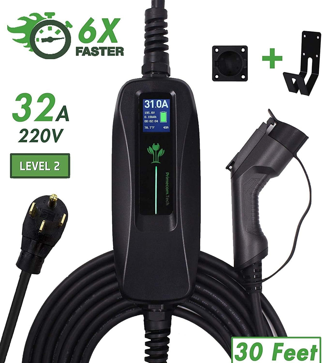 Level 2 Portable EV Charger with 30 Feet Cable U4374