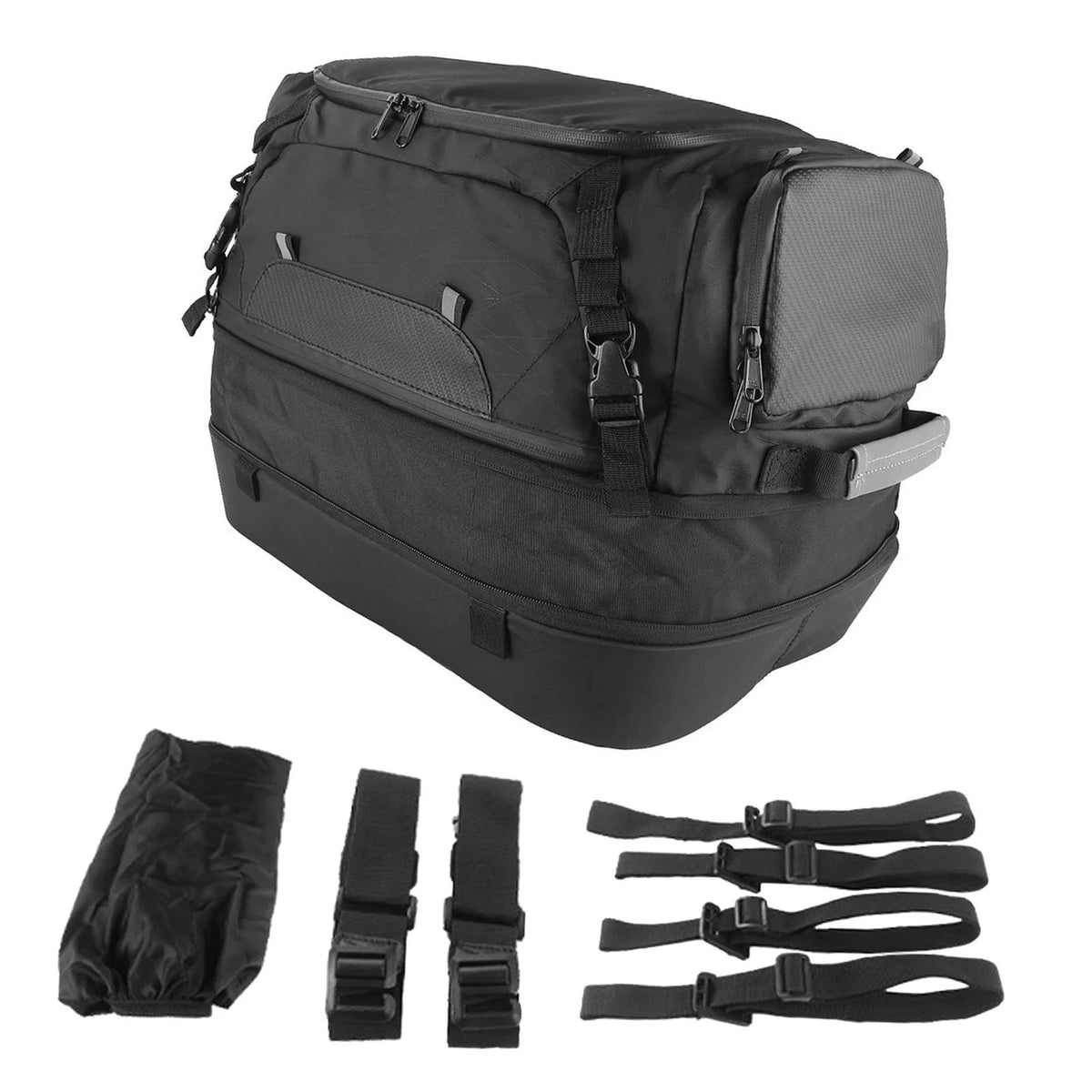 Black Waterproof Motorcycle Tail Bag I114
