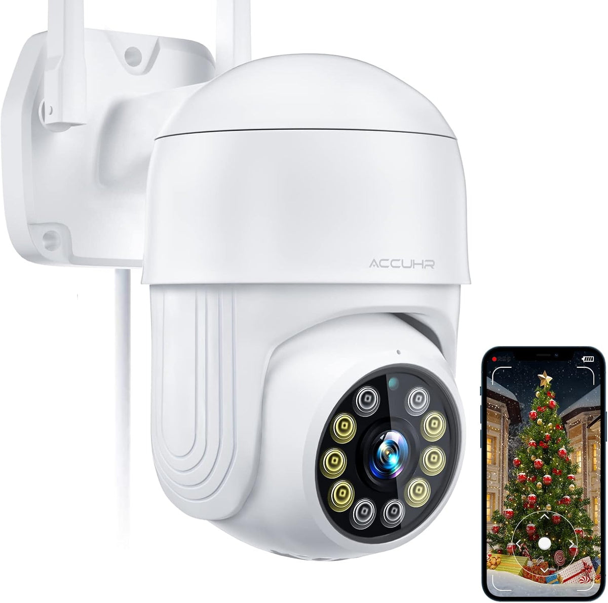 1080P WiFi Outdoor Security Camera with Night Vision, Motion Detection, IP65 Waterproof X93464