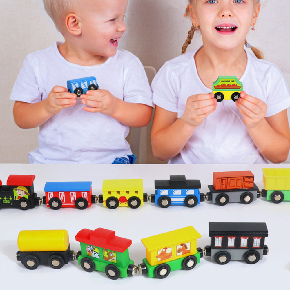 Magnetic Wooden Train Toys Assembling Blocks Toy K977