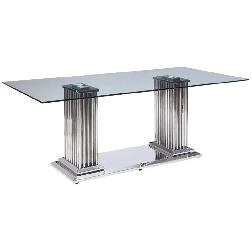5-Piece Steel Dining Table & 4 Side Chairs in Black Y9487